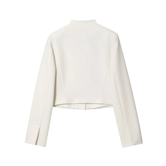 Blazer Feminino Elegance Branco Slim Premium