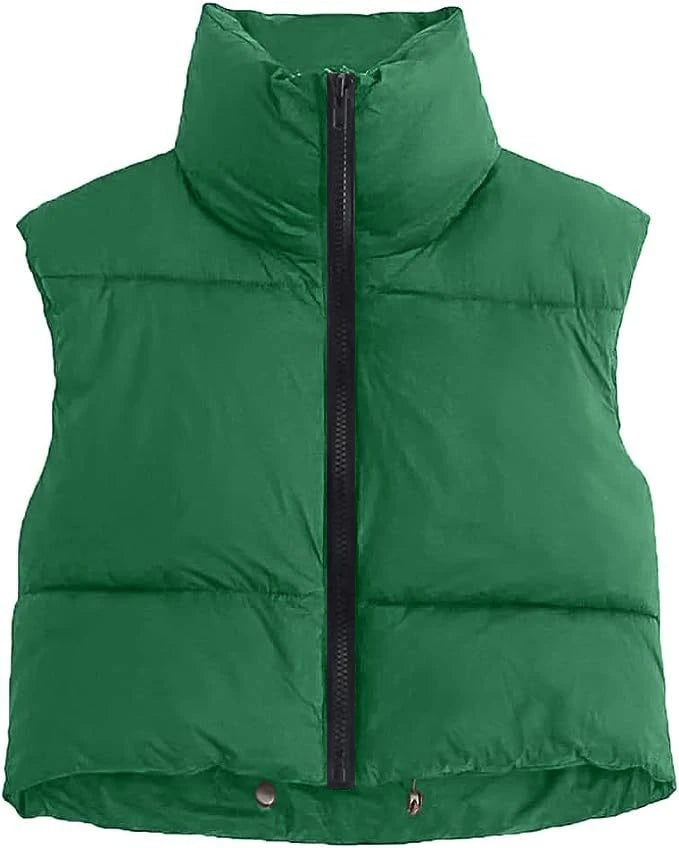 Colete Feminino Puffer Cropped Premium
