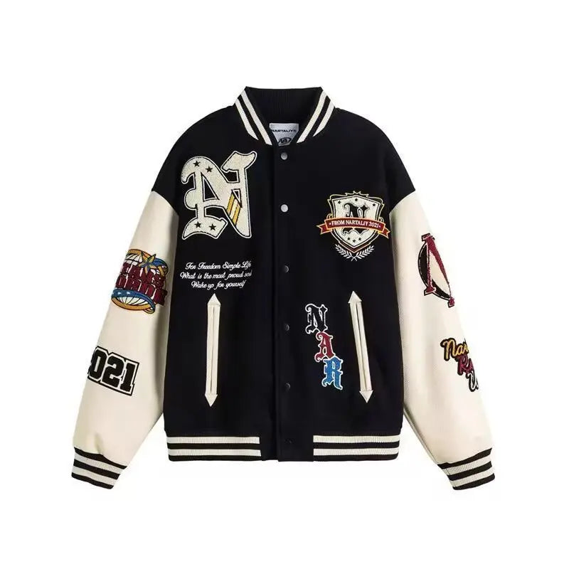 Jaqueta Varsity Premium Unissex Vintage Streetwear