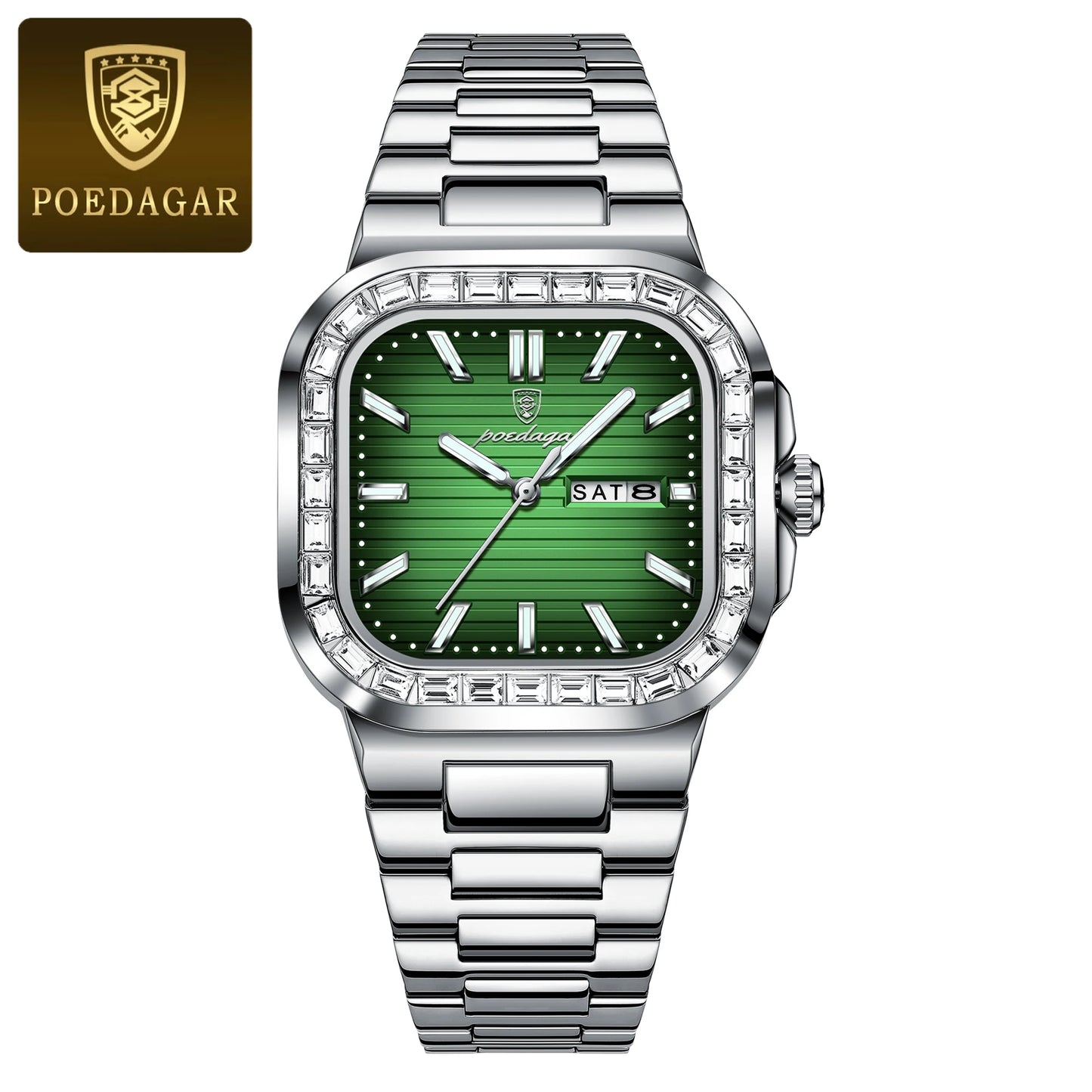 Relógio Masculino POEDAGAR Premium Luxury em Aço Inoxidável