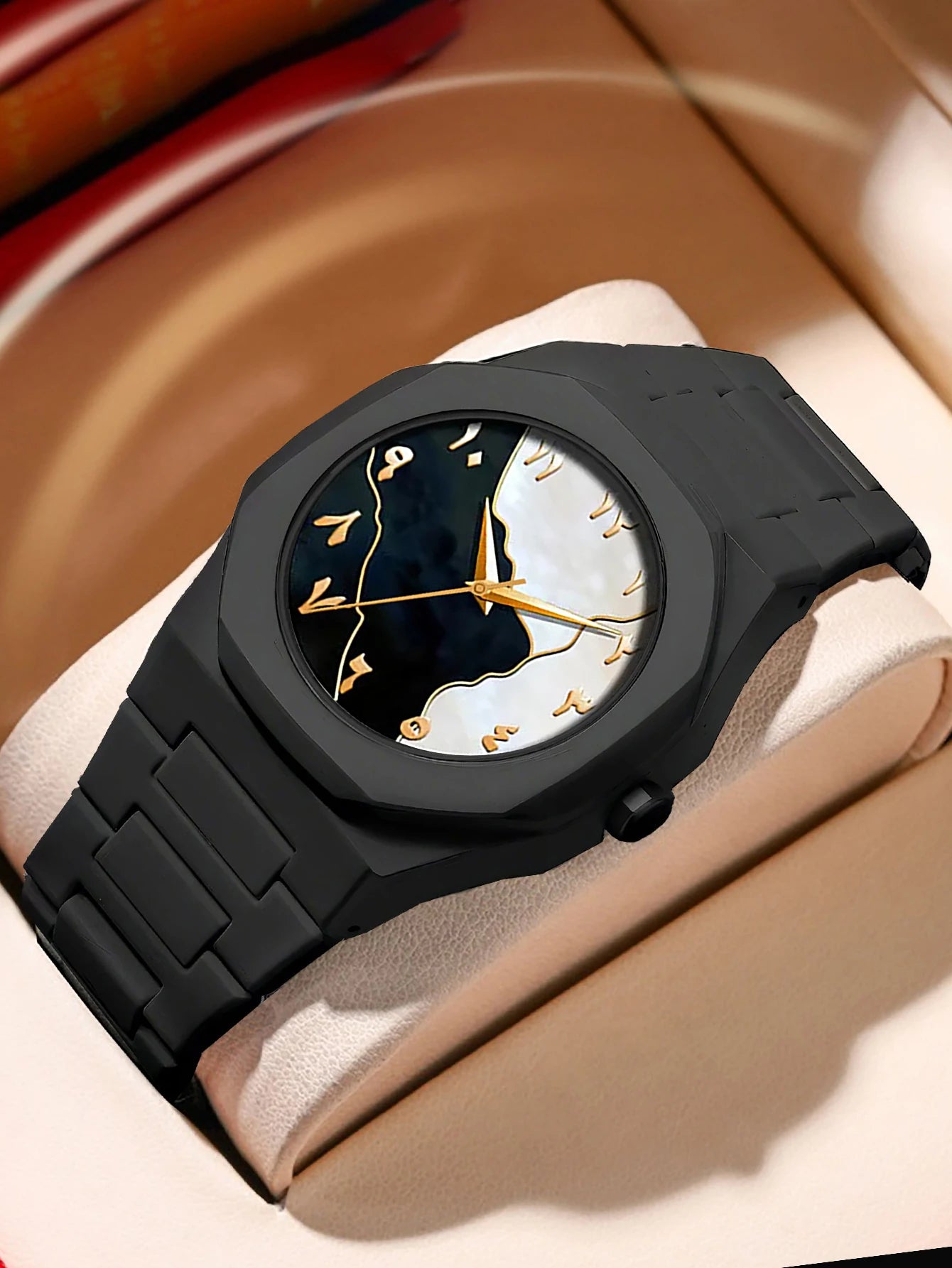 Kit Relógio Masculino Premium Colar Pulseira e Anel