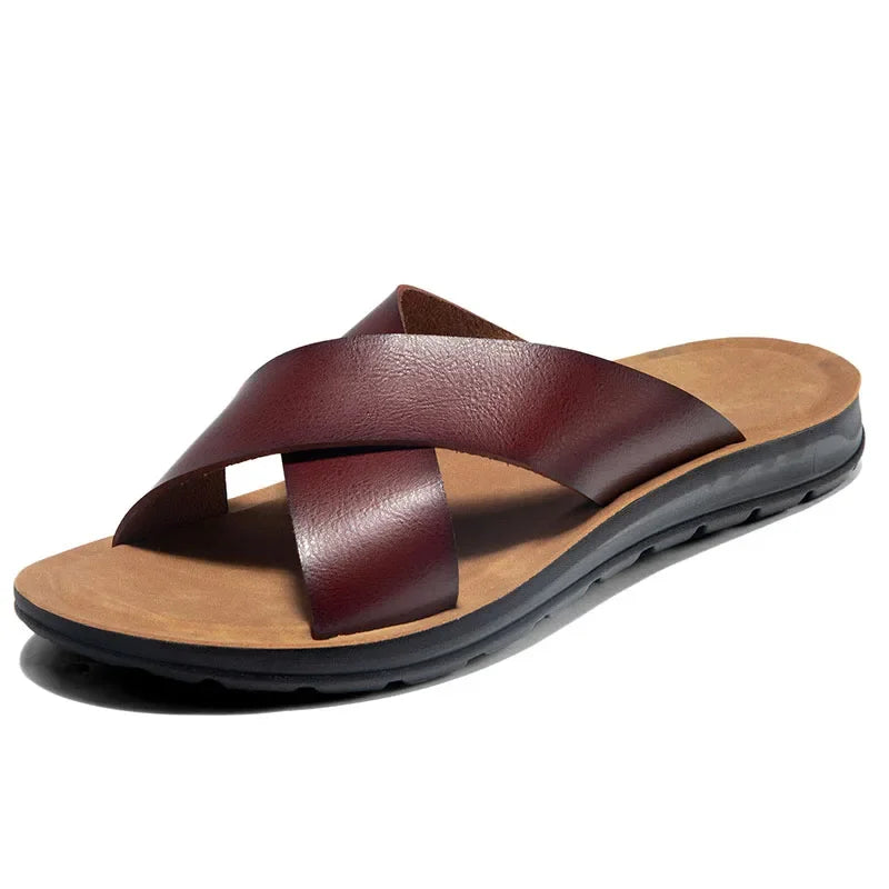 Sandália Masculina Italian Leather Premium