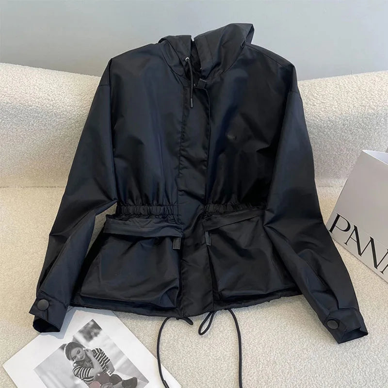 Jaqueta Feminina Luxe Hooded Premium Preta