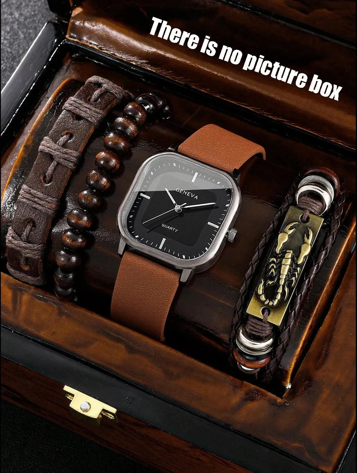 Kit Relógio Masculino Premium Pulseiras Business Casual