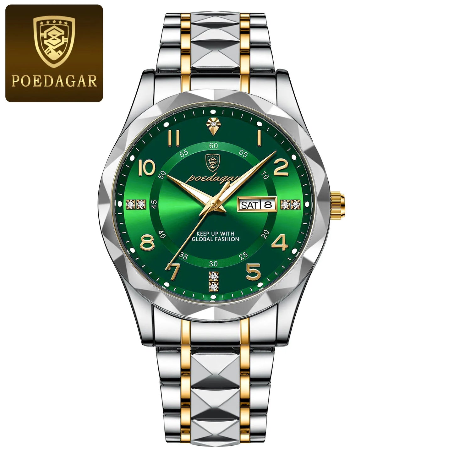 Relógio Masculino POEDAGAR Premium Luxury Sport em Aço Inoxidável
