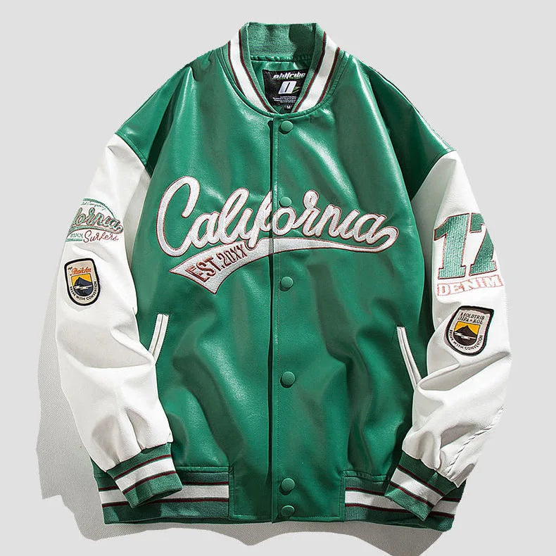 Jaqueta Varsity Premium Unissex Biker Streetwear