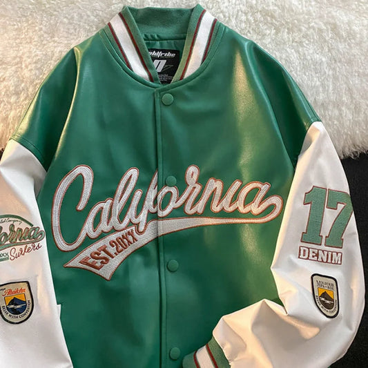 Jaqueta Varsity Premium Unissex Biker Streetwear