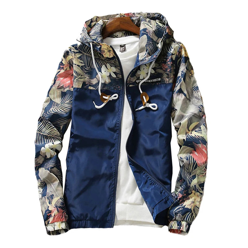 Jaqueta Feminina Floral com Capuz Premium