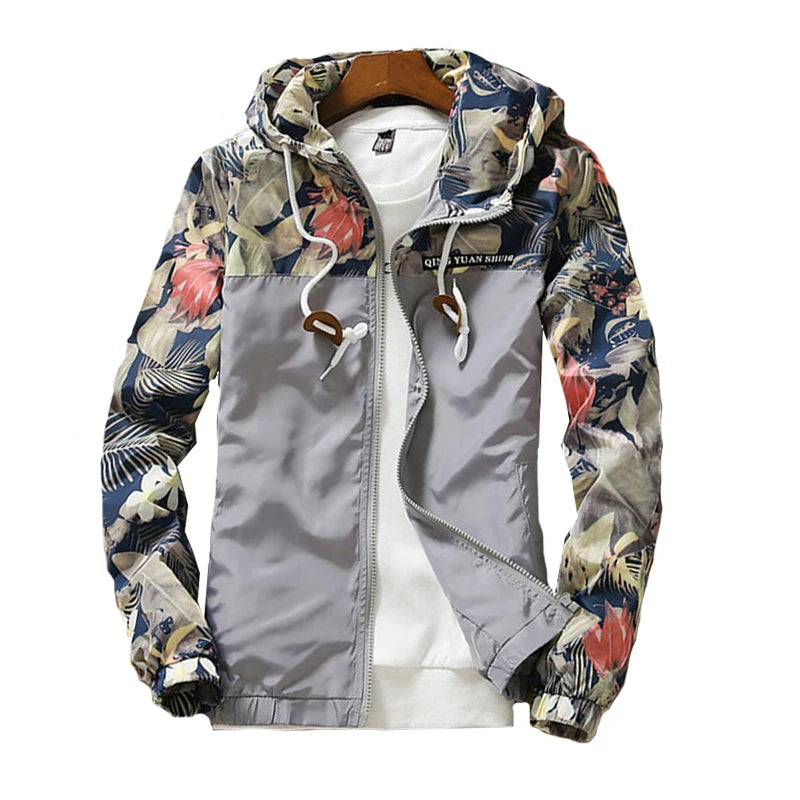 Jaqueta Feminina Floral com Capuz Premium