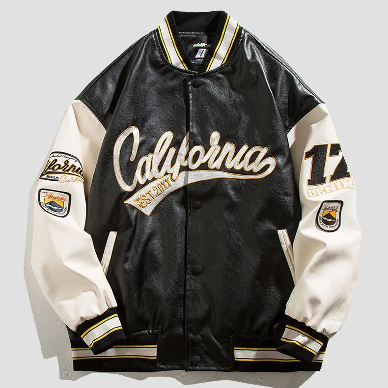 Jaqueta Varsity Premium Unissex Biker Streetwear
