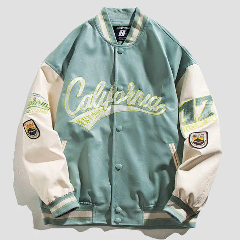 Jaqueta Varsity Premium Unissex Biker Streetwear