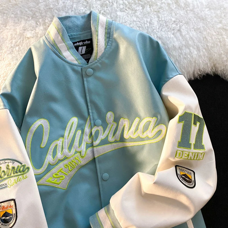 Jaqueta Varsity Premium Unissex Biker Streetwear