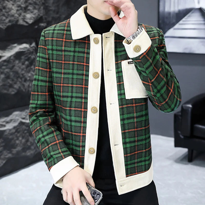 Jaqueta Masculina Xadrez Casual Business Premium