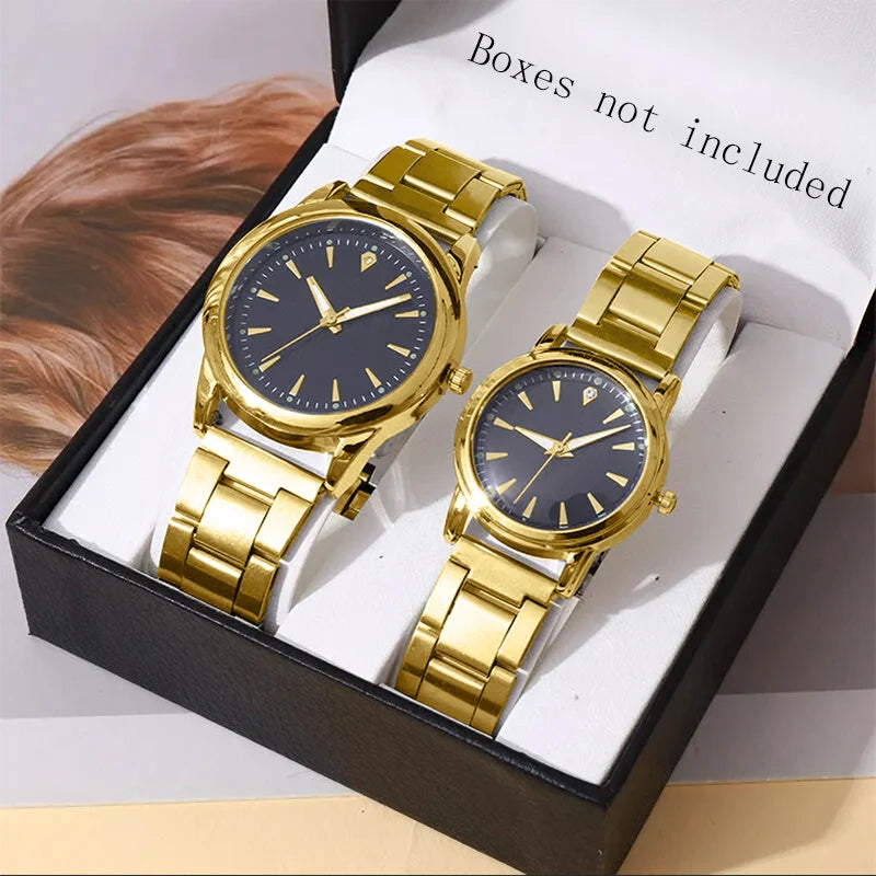 Kit Relógios Casal Masculino Feminino Quartz Fashion Premium