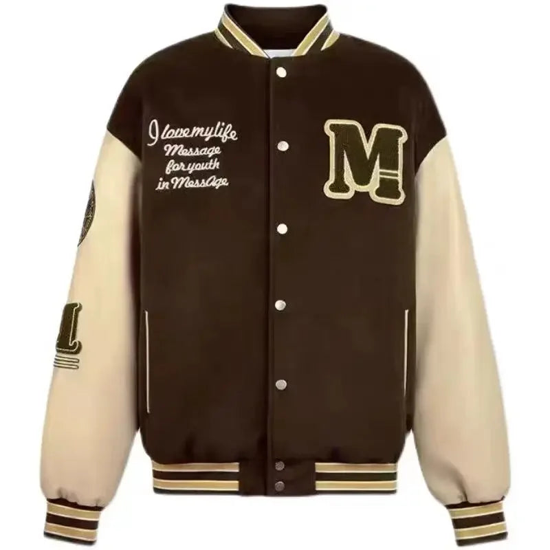 Jaqueta Varsity Premium Masculina Vintage Streetwear
