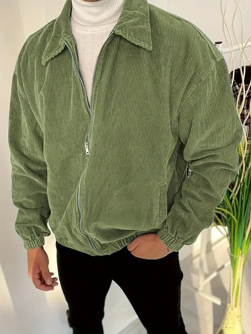Jaqueta Masculina em Veludo Cotelê Casual Premium
