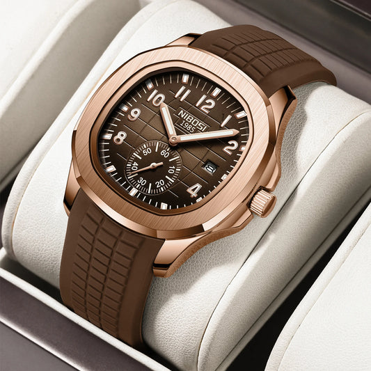 Relógio Masculino NIBOSI Premium Luxury 30ATM em Aço Inoxidável