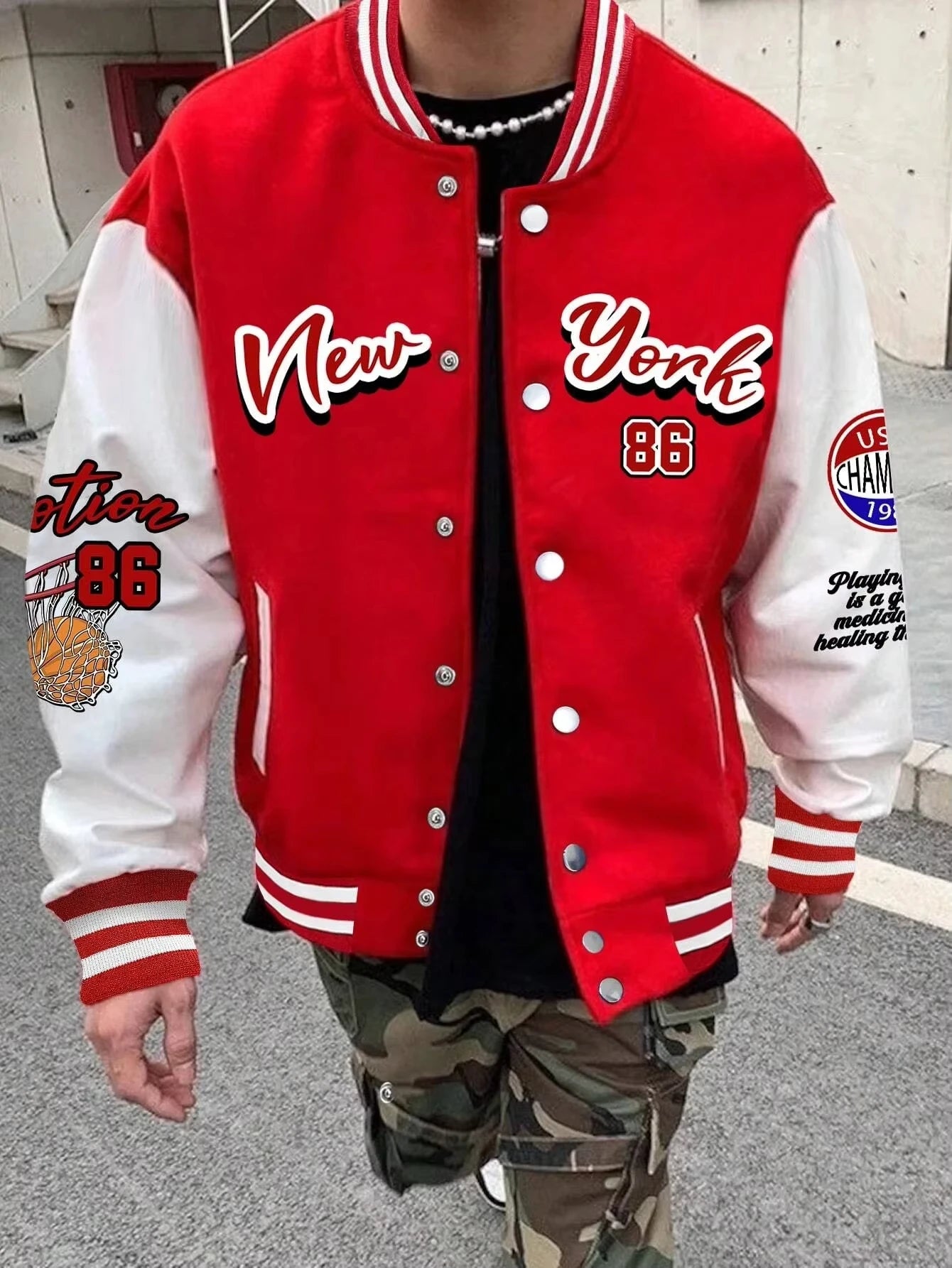 Jaqueta Varsity Oversized Premium Masculina Streetwear