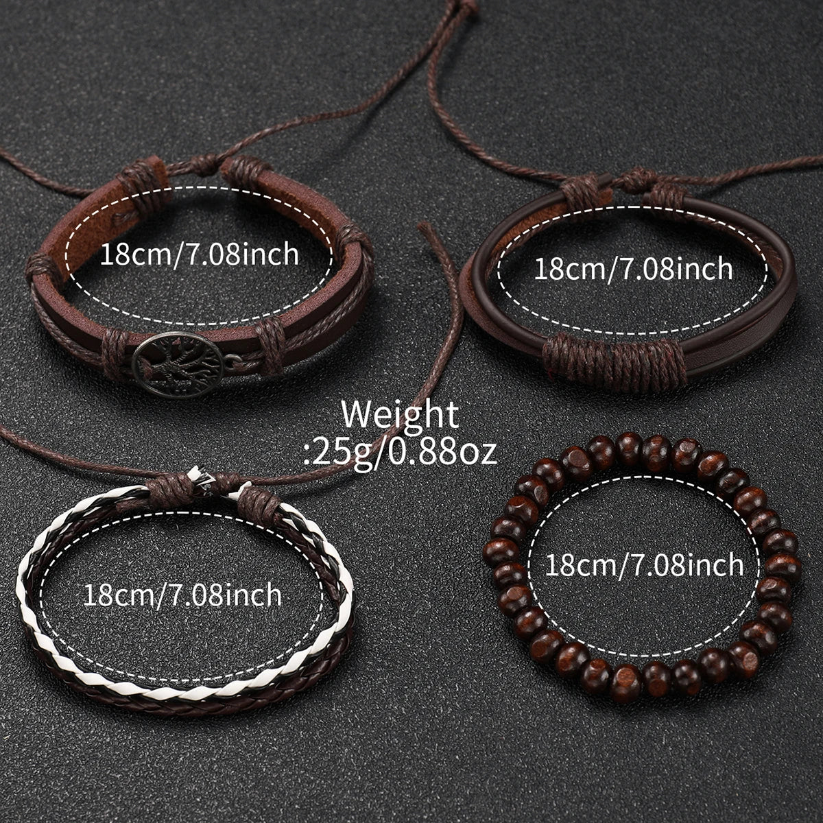 Kit Relógio Masculino Vintage Premium com Pulseiras