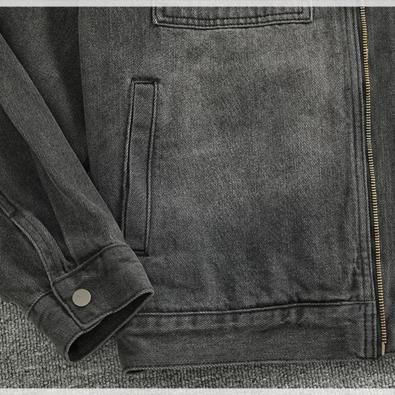 Jaqueta Jeans Masculina Biker Cargo Vintage Premium