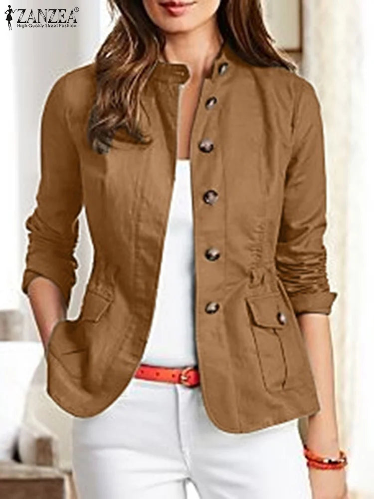 Jaqueta Feminina Slim Vintage Casual Premium