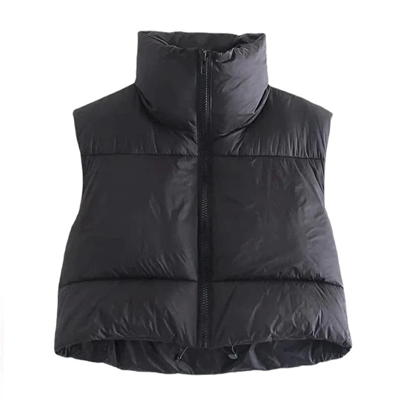 Colete Feminino Puffer Cropped Premium