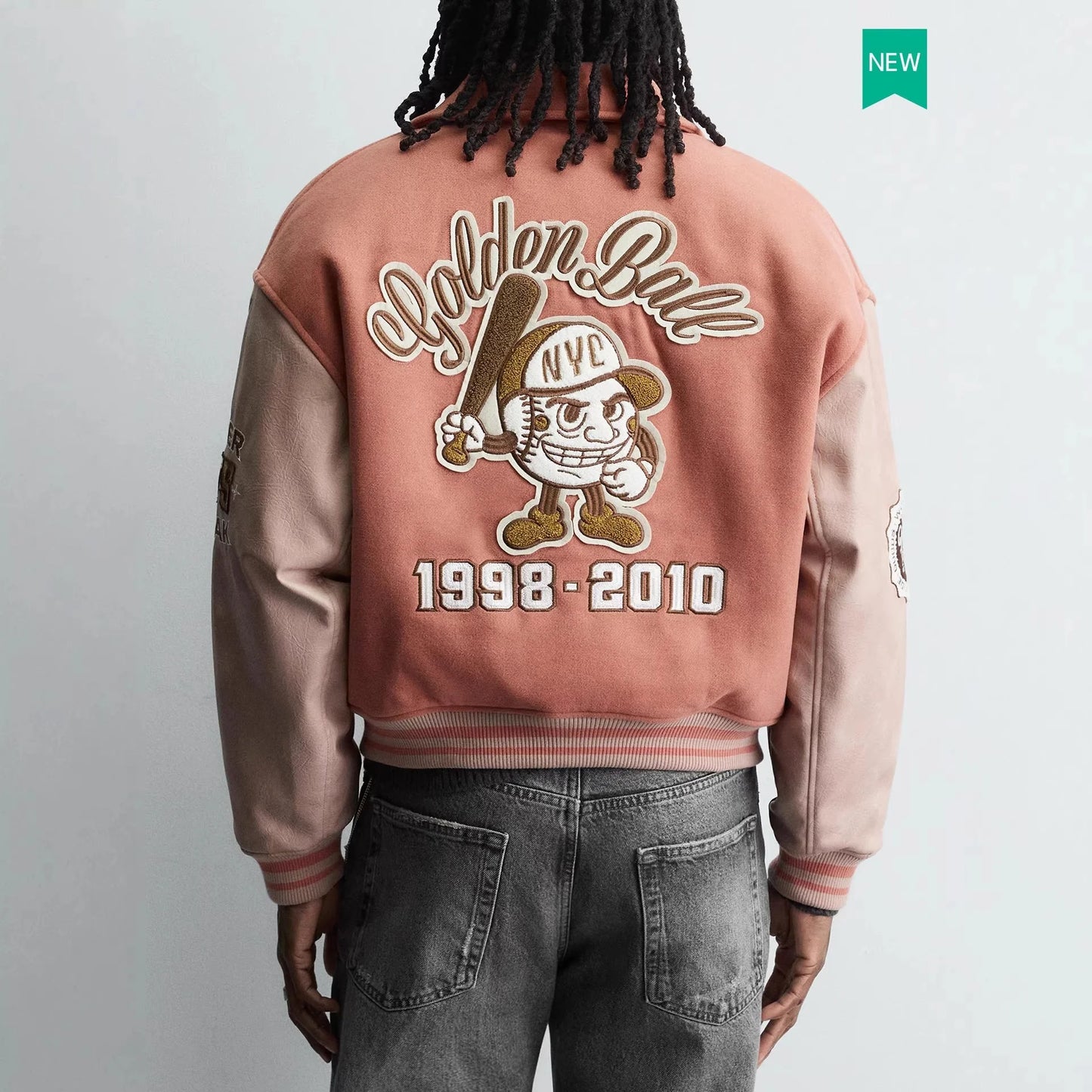 Jaqueta Varsity Premium Masculina Bordada Streetwear Luxo