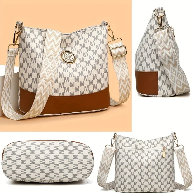 Bolsa Feminina Crossbody Letter Print Shoulder Bag Premium Fashion