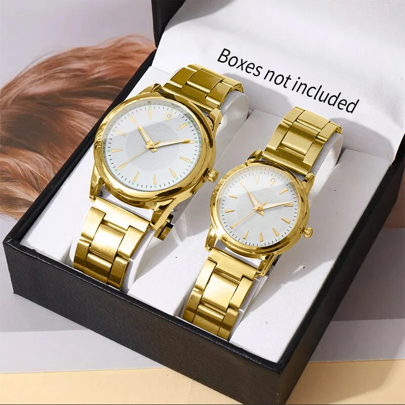 Kit Relógios Casal Masculino Feminino Quartz Fashion Premium