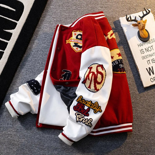 Jaqueta Varsity Premium Unissex Vintage Streetwear