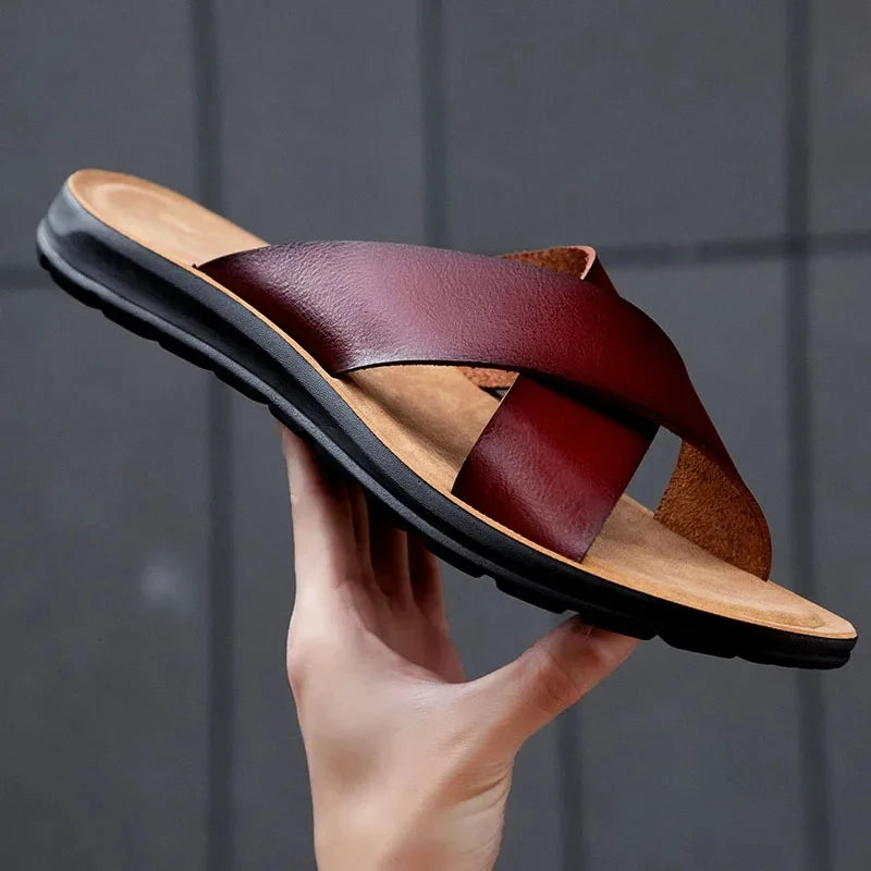 Sandália Masculina Italian Leather Premium