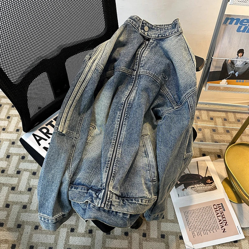 Jaqueta Jeans Masculina Oversized Vintage