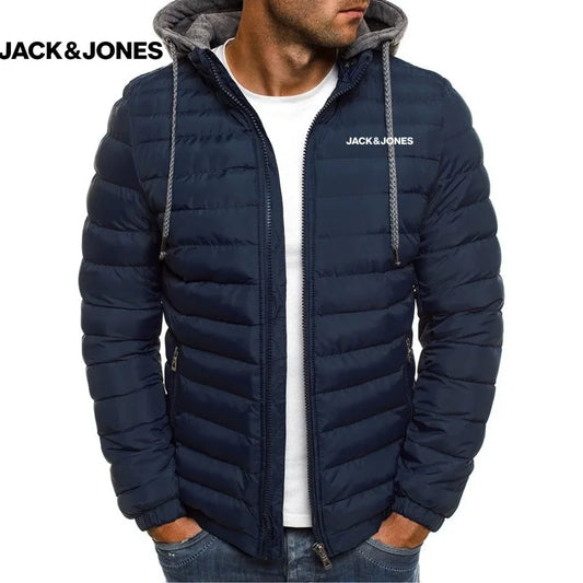 Jaqueta Masculina Acolchoada com Capuz Casual
