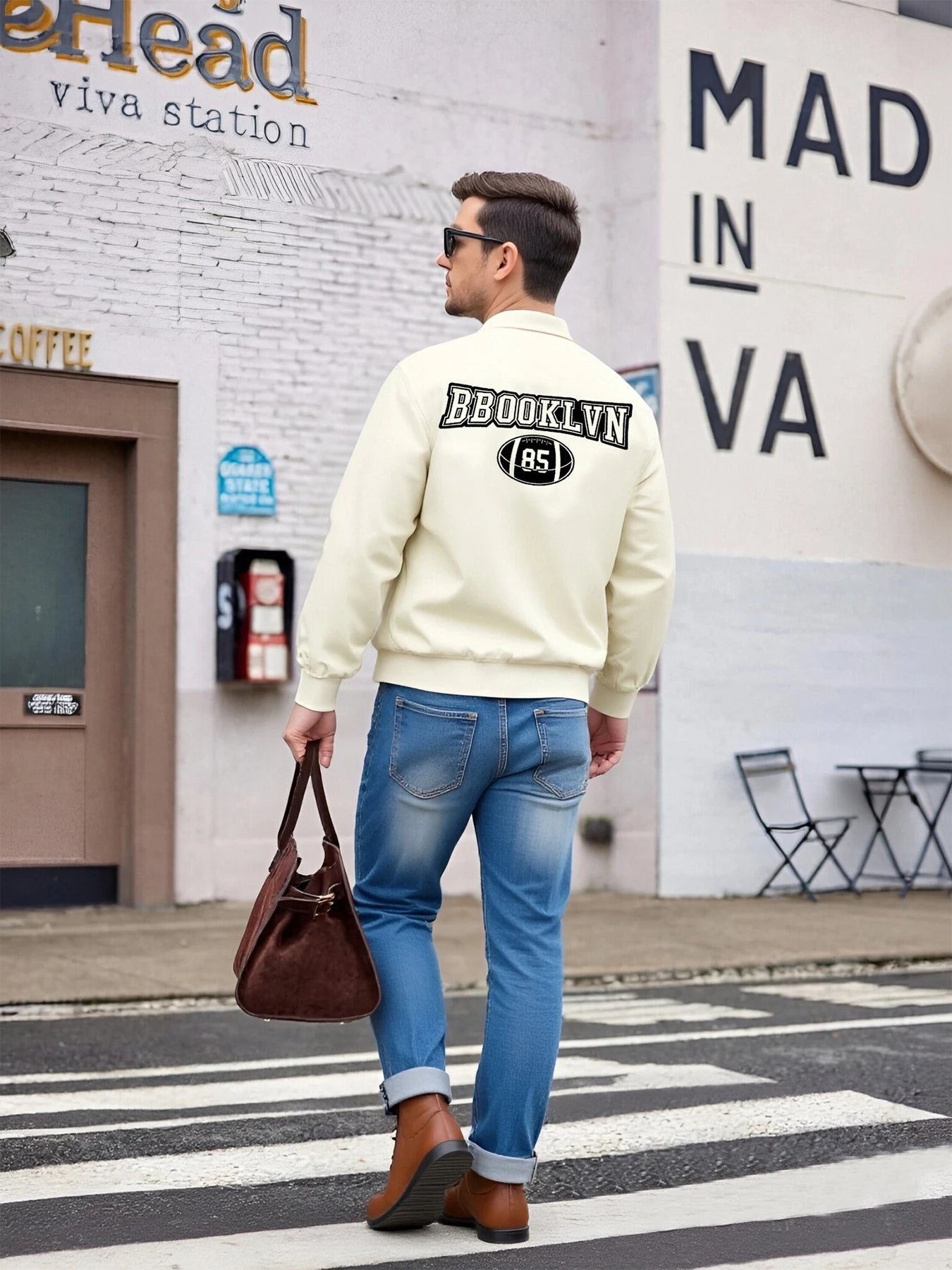 Jaqueta Masculina Casual Baseball Slim Corta Vento