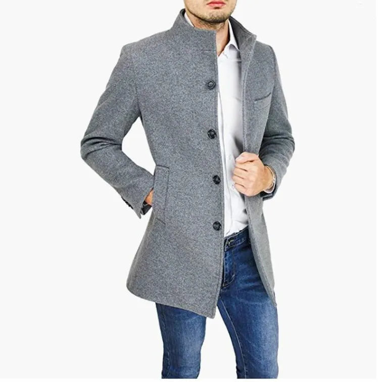 Sobretudo Masculino Elegante em Lã Premium
