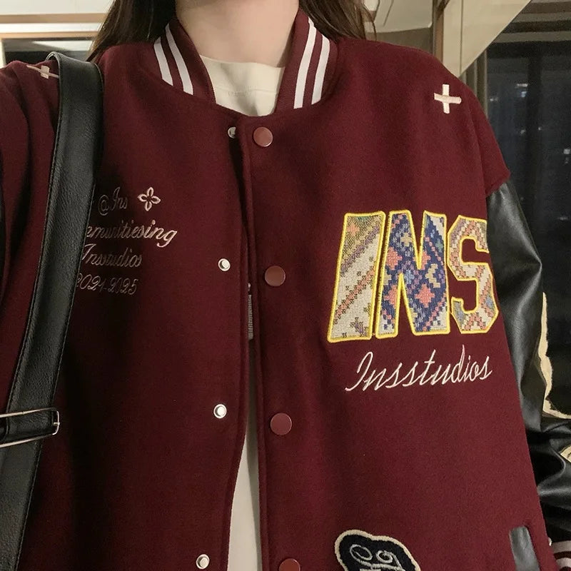 Jaqueta Varsity Premium Feminina Streetwear Vintage