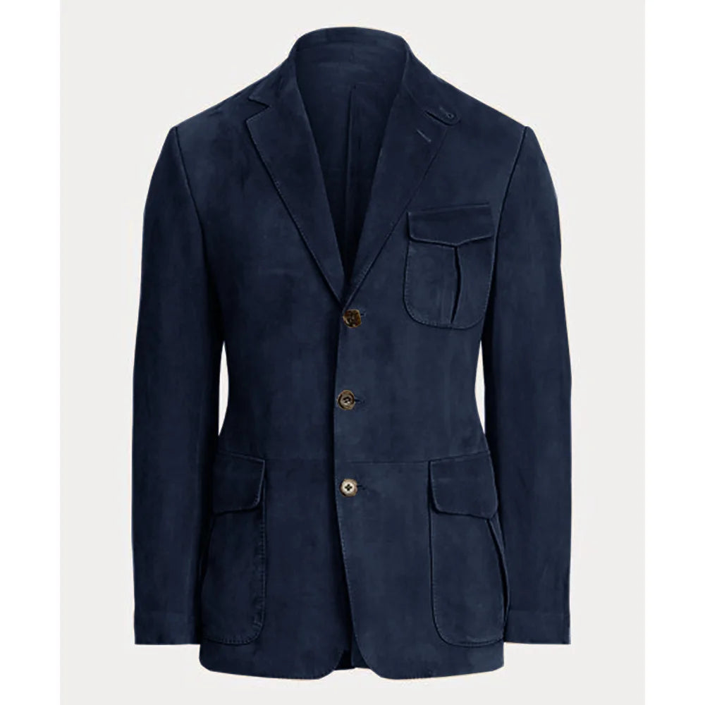 Blazer Masculino Suede Slim Premium