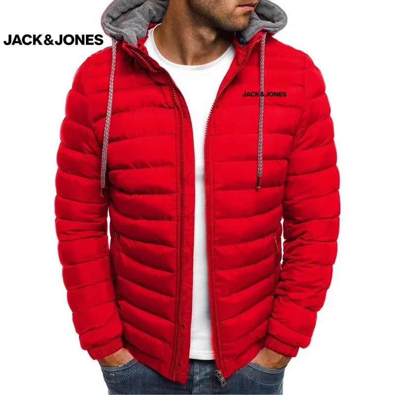 Jaqueta Masculina Acolchoada com Capuz Casual