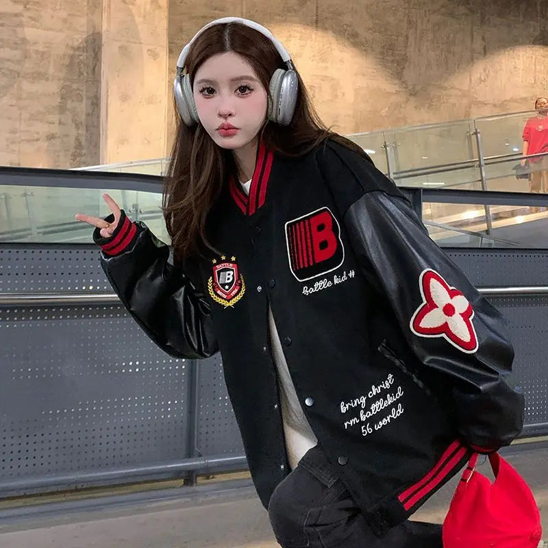 Jaqueta Varsity Premium Unissex Oversized Streetwear