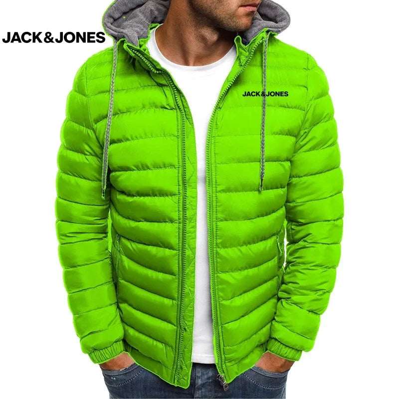 Jaqueta Masculina Acolchoada com Capuz Casual
