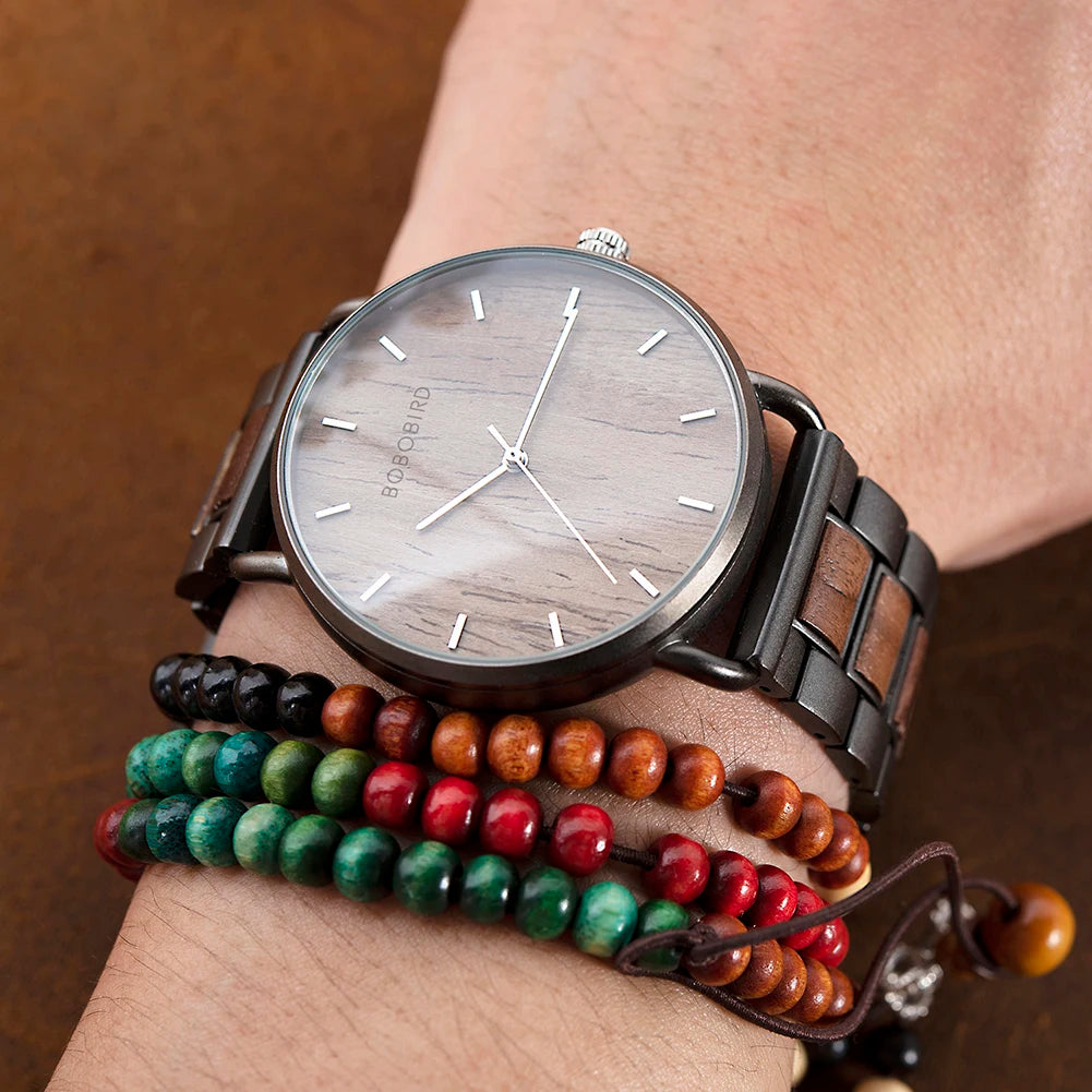 Relógio Masculino Wooden Luxury Premium BOBO BIRD