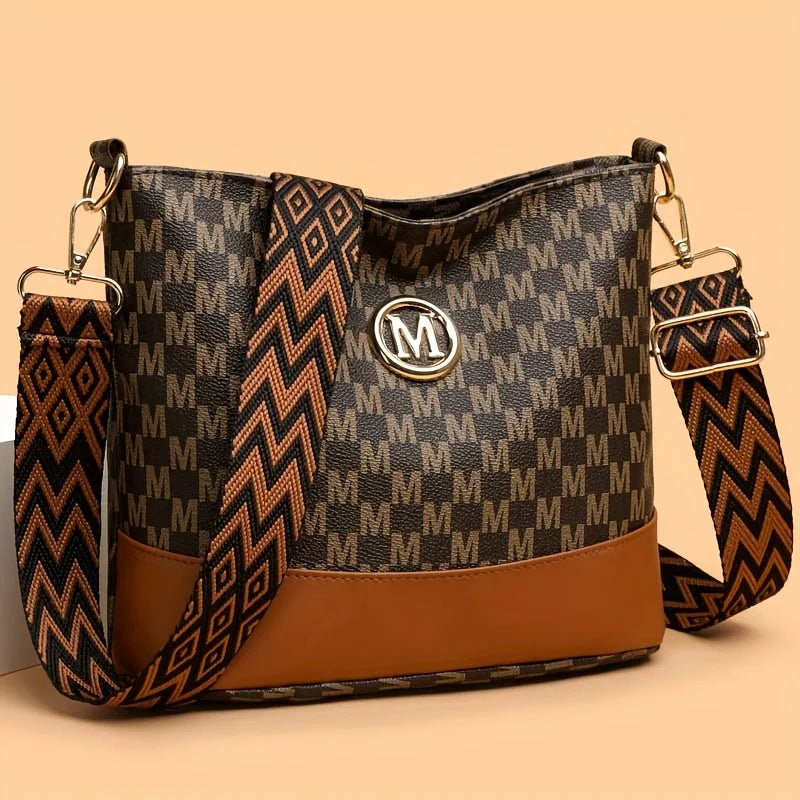 Bolsa Feminina Crossbody Letter Print Shoulder Bag Premium Fashion