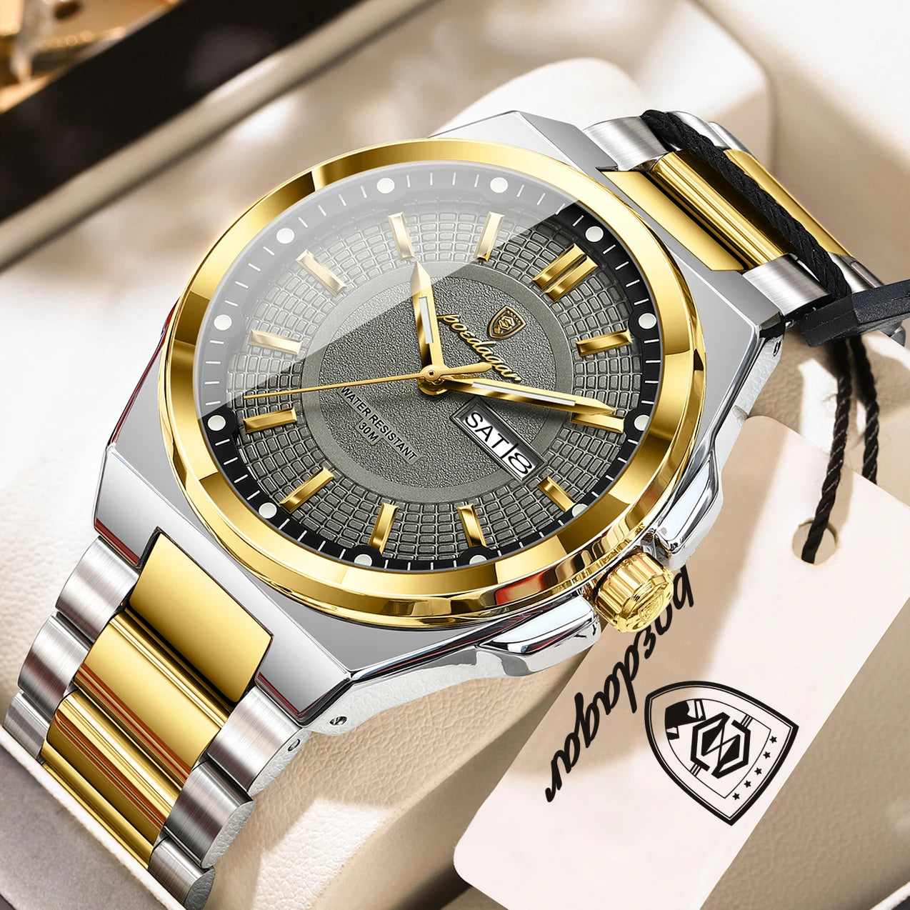 Relógio Masculino POEDAGAR Premium Business em Aço Inoxidável