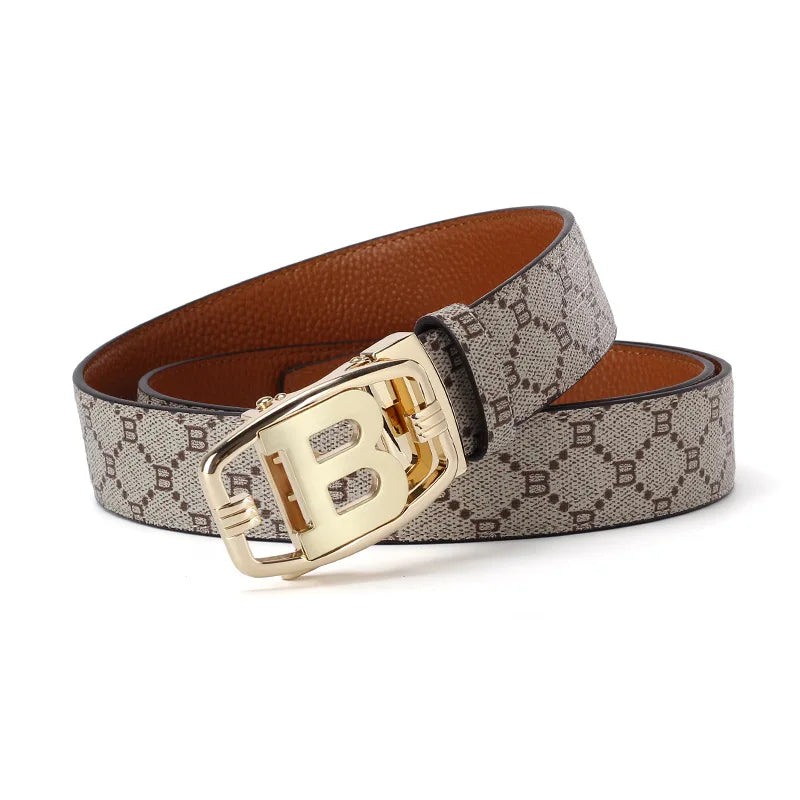 Cinto Masculino Luxury Premium Leather Designer Buckle
