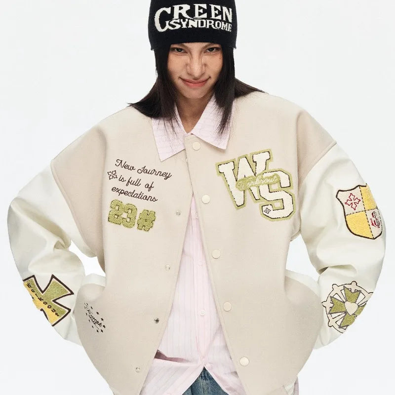 Jaqueta Varsity Premium Unissex Y2K Streetwear