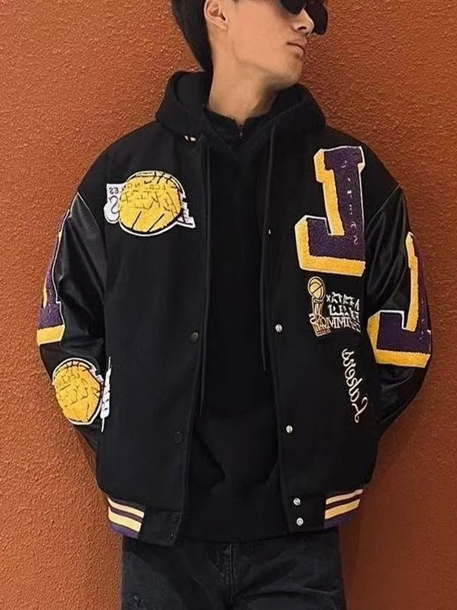 Jaqueta Varsity Premium Masculina Vintage Streetwear