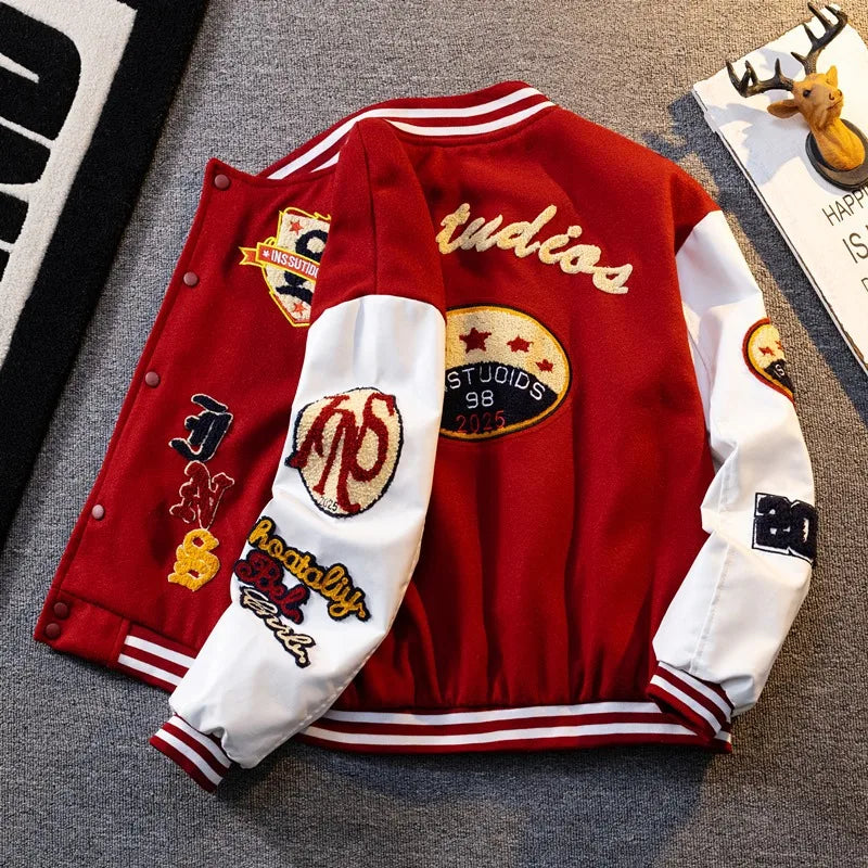 Jaqueta Varsity Premium Unissex Vintage Streetwear