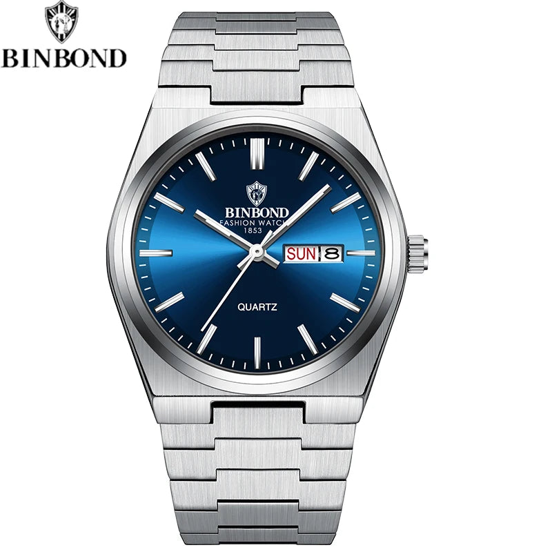 Relógio Masculino BINBOND Premium Business em Aço Inoxidável