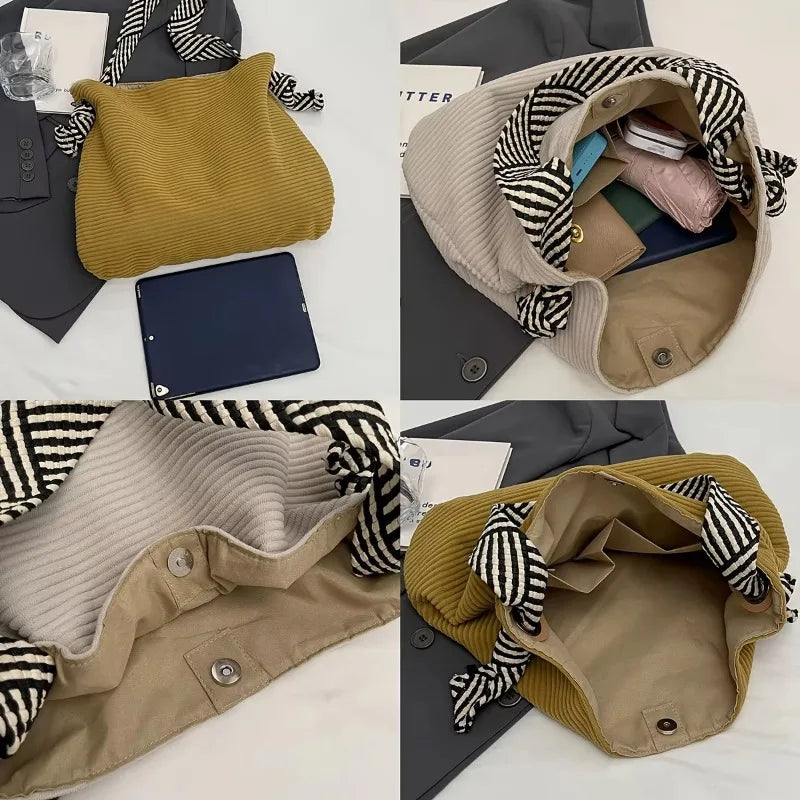 Bolsa Feminina Velvet Premium com Alça Larga Casual Fashion