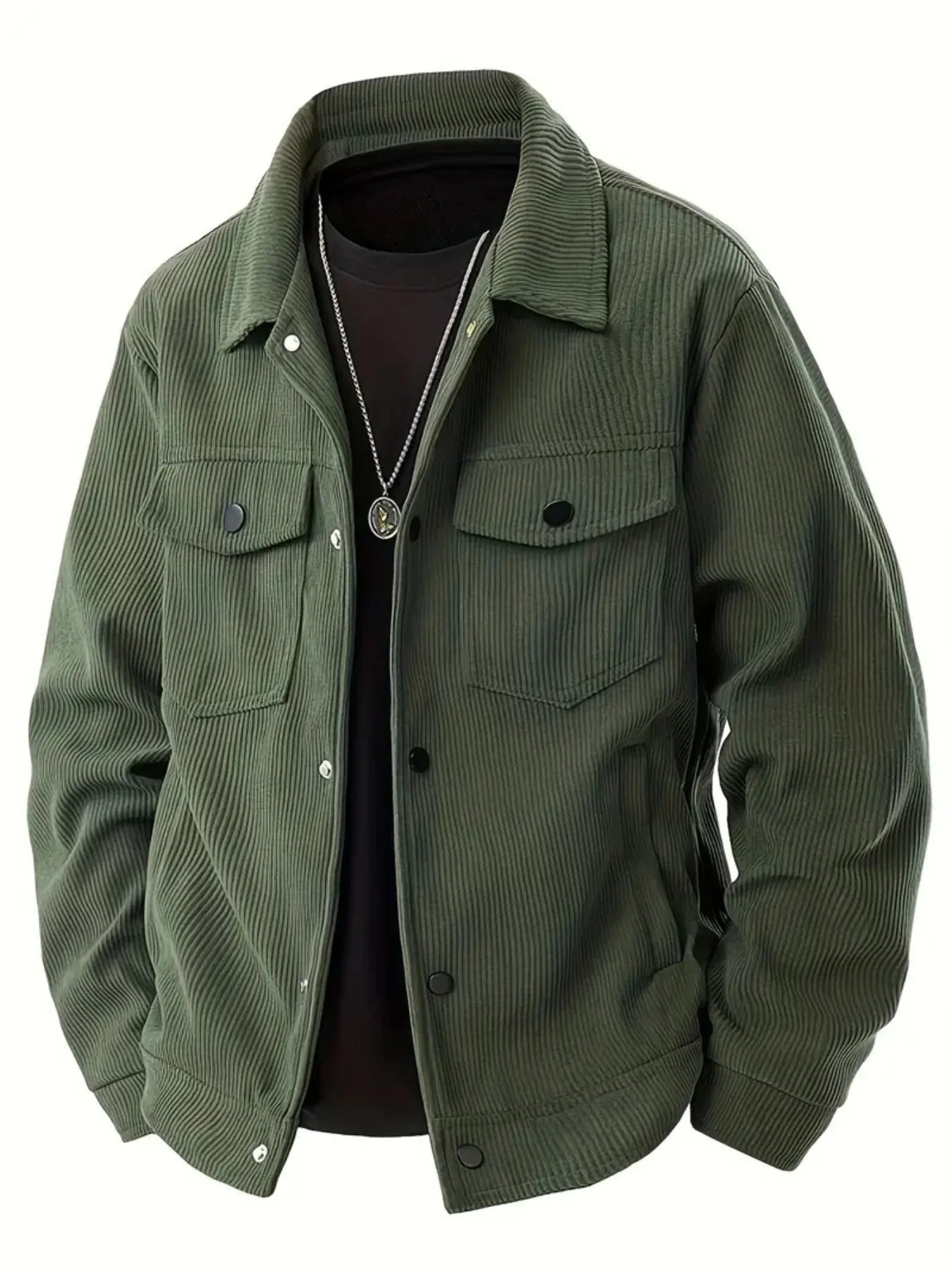 Jaqueta Masculina Cotelê Japonesa Oversized